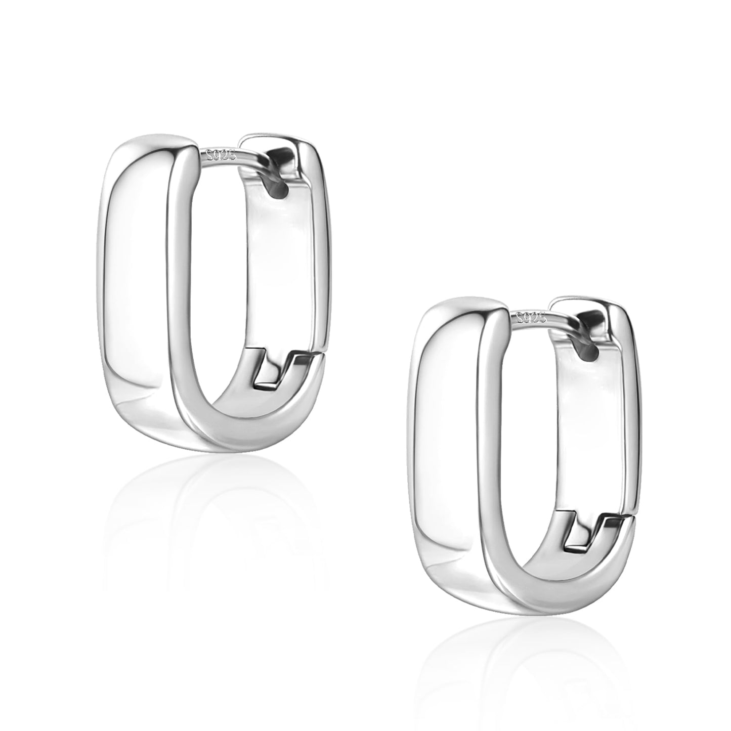 Silver-Tone Chunky Hoop Earrings