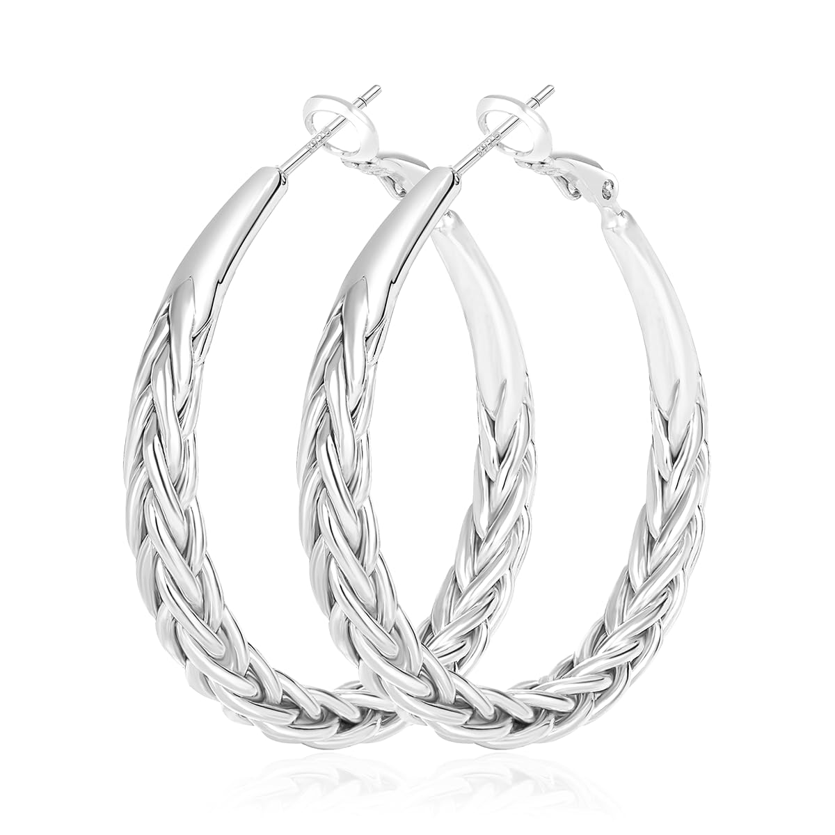 Silver-Tone Hoop Earrings