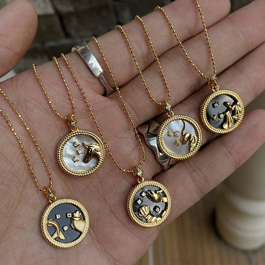Gold Plated Constellation Shell Necklace