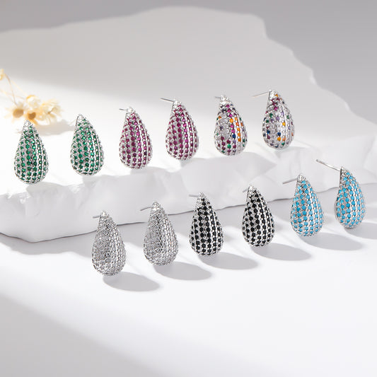 Colorful Gemstone Drop Earrings