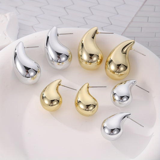 4-Pair Teardrop Crescent Earrings Set