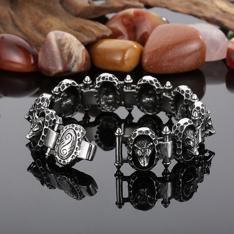 Titanium Steel Punk Vintage Bracelet