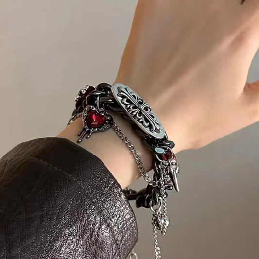Black Gothic Punk Bracelet