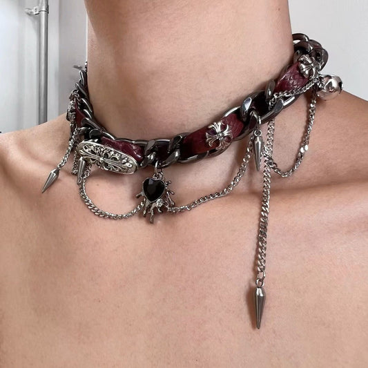 Heart Punk Choker Necklace