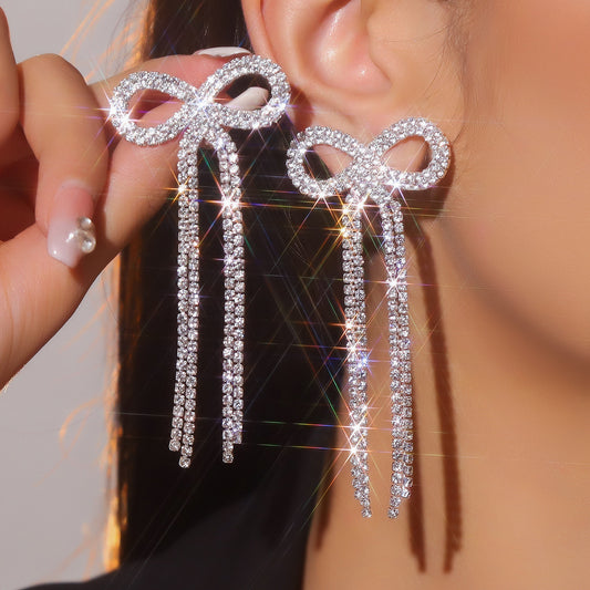 Rhinestone Butterfly Stud Earrings