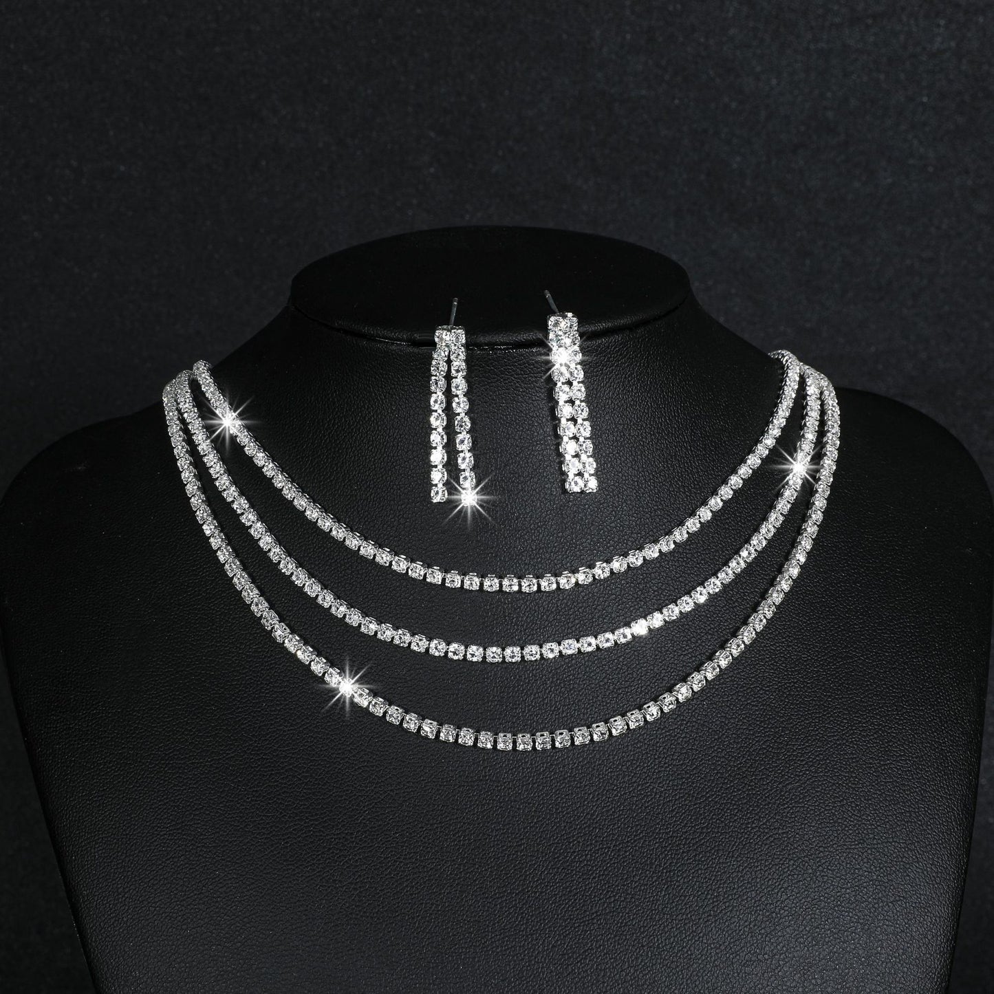 2-Piece Rhinestone Jewelry Set