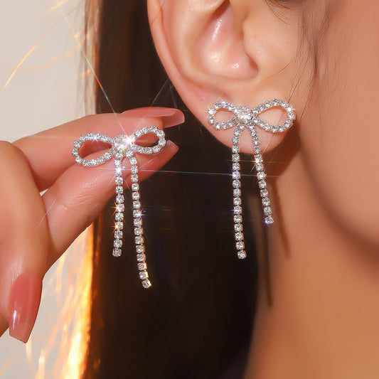 Rhinestone Butterfly Stud Earrings