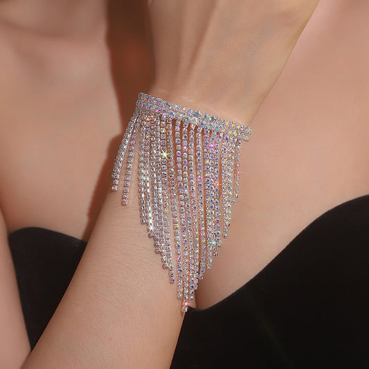 Rhinestone Tassel Bracelet