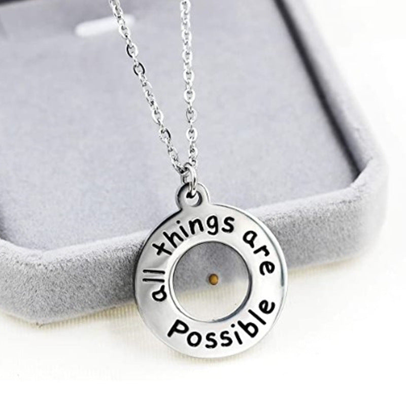 Stainless Steel 'Faith' Necklace