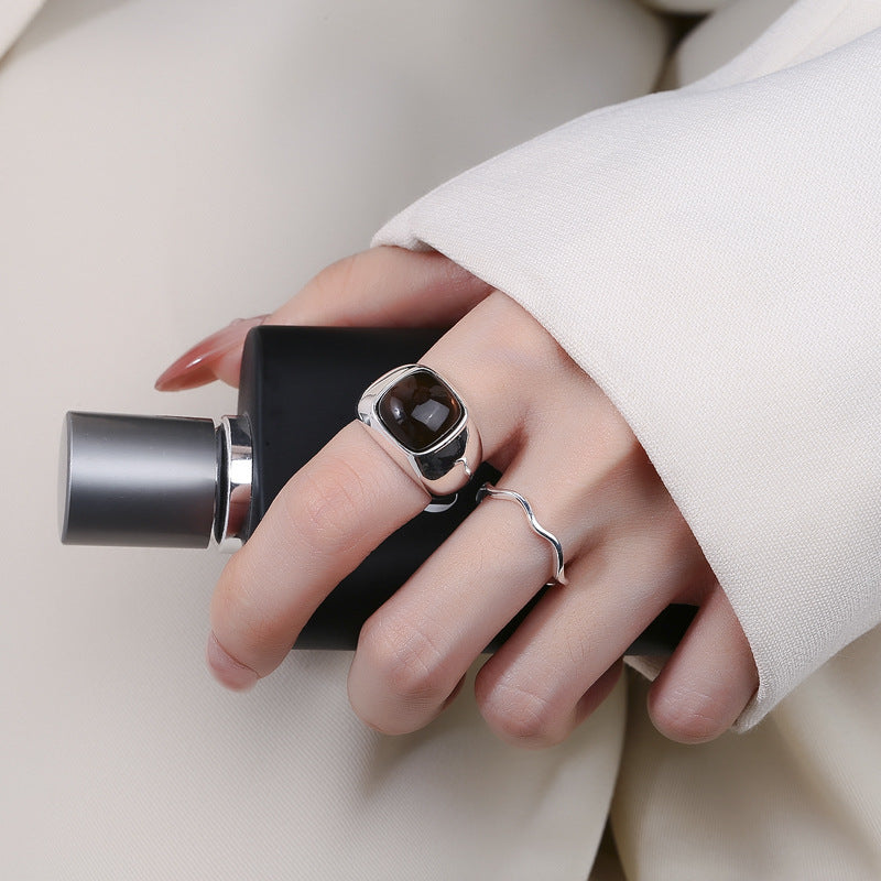 S925 Tea Crystal Ring