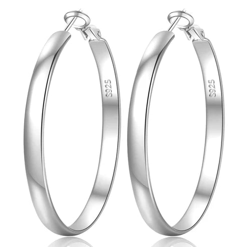 925 Silver 5MM Wide Pop Button Earrings Silver 30/40/50/60 (4 Pairs)