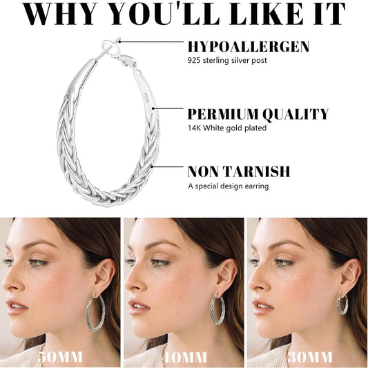 Silver-Tone Hoop Earrings
