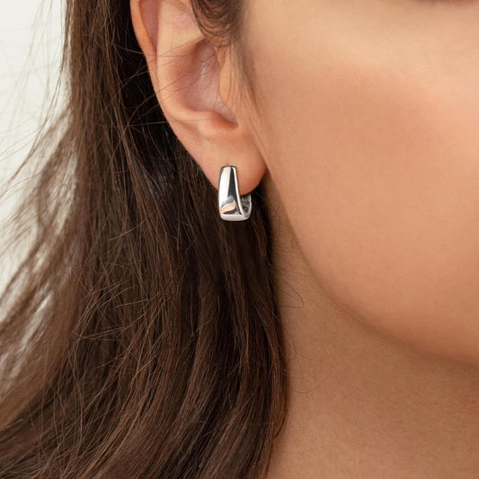 Gold-Tone Silver-Tone Chunky Earrings