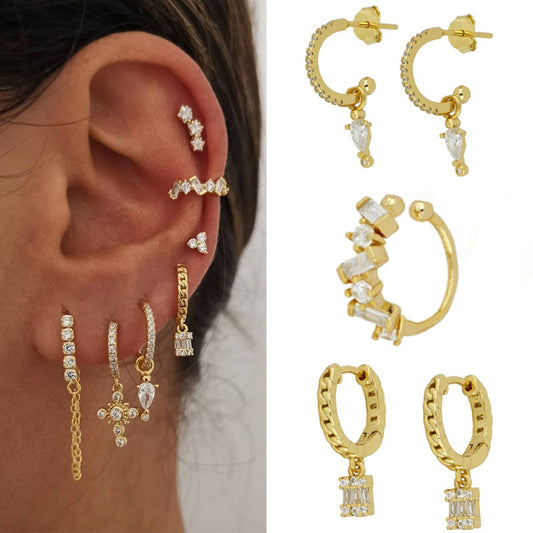 CZ Drop Earrings
