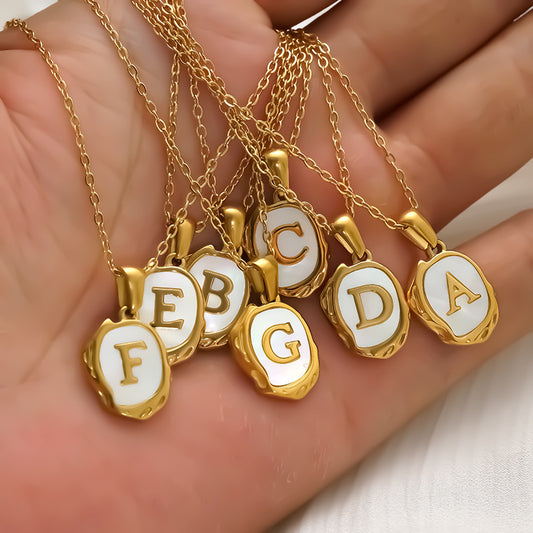 Gold-Plated Titanium Steel Lava Necklace