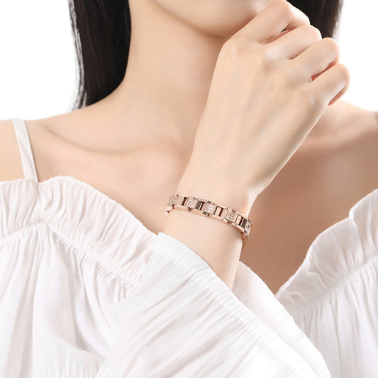 Titanium Steel Rose Gold Bracelet