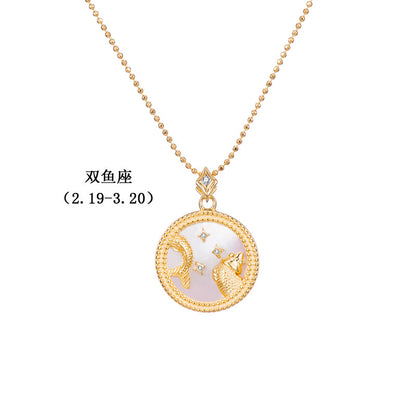 Gold Plated Constellation Shell Necklace
