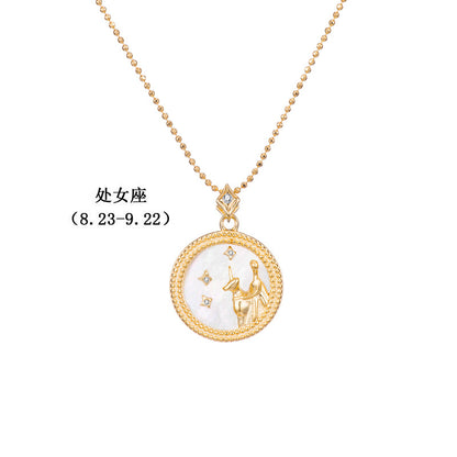 Gold Plated Constellation Shell Necklace