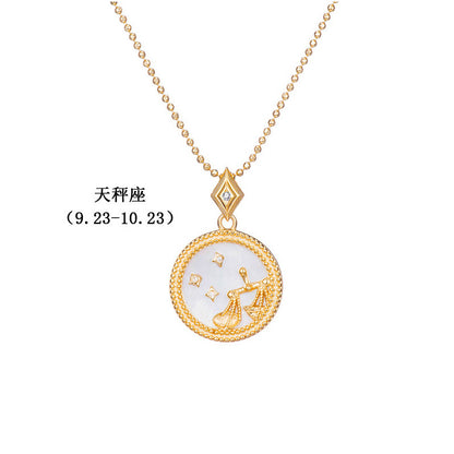 Gold Plated Constellation Shell Necklace