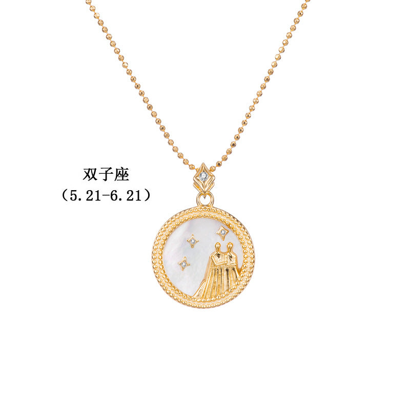 Gold Plated Constellation Shell Necklace