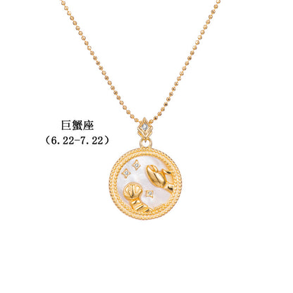 Gold Plated Constellation Shell Necklace