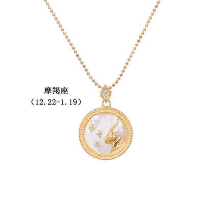 Gold Plated Constellation Shell Necklace