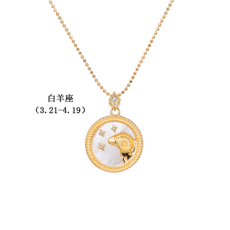 Gold Plated Constellation Shell Necklace