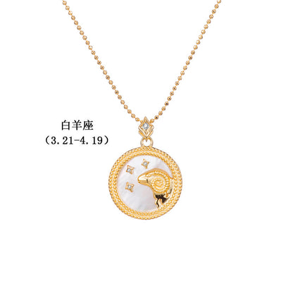 Gold Plated Constellation Shell Necklace