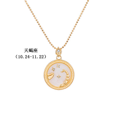 Gold Plated Constellation Shell Necklace