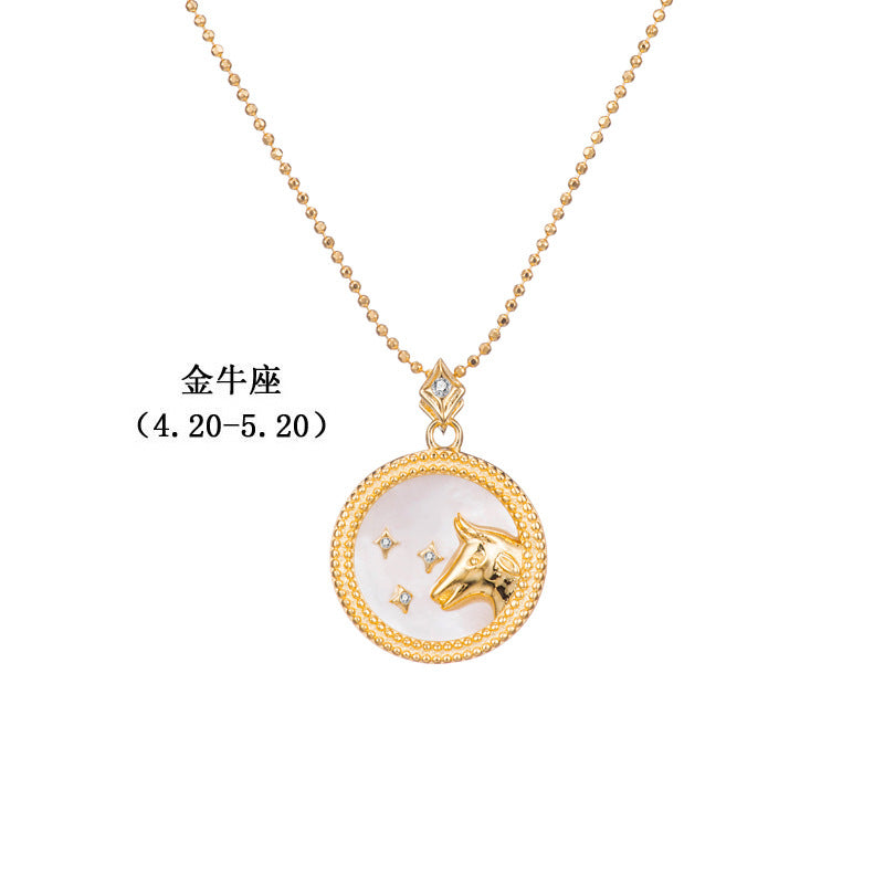 Gold Plated Constellation Shell Necklace