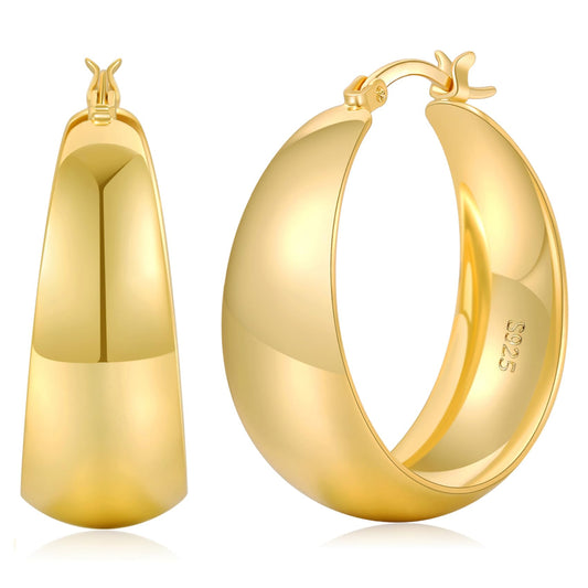 Gold-Tone Silver-Tone Hoop Earrings