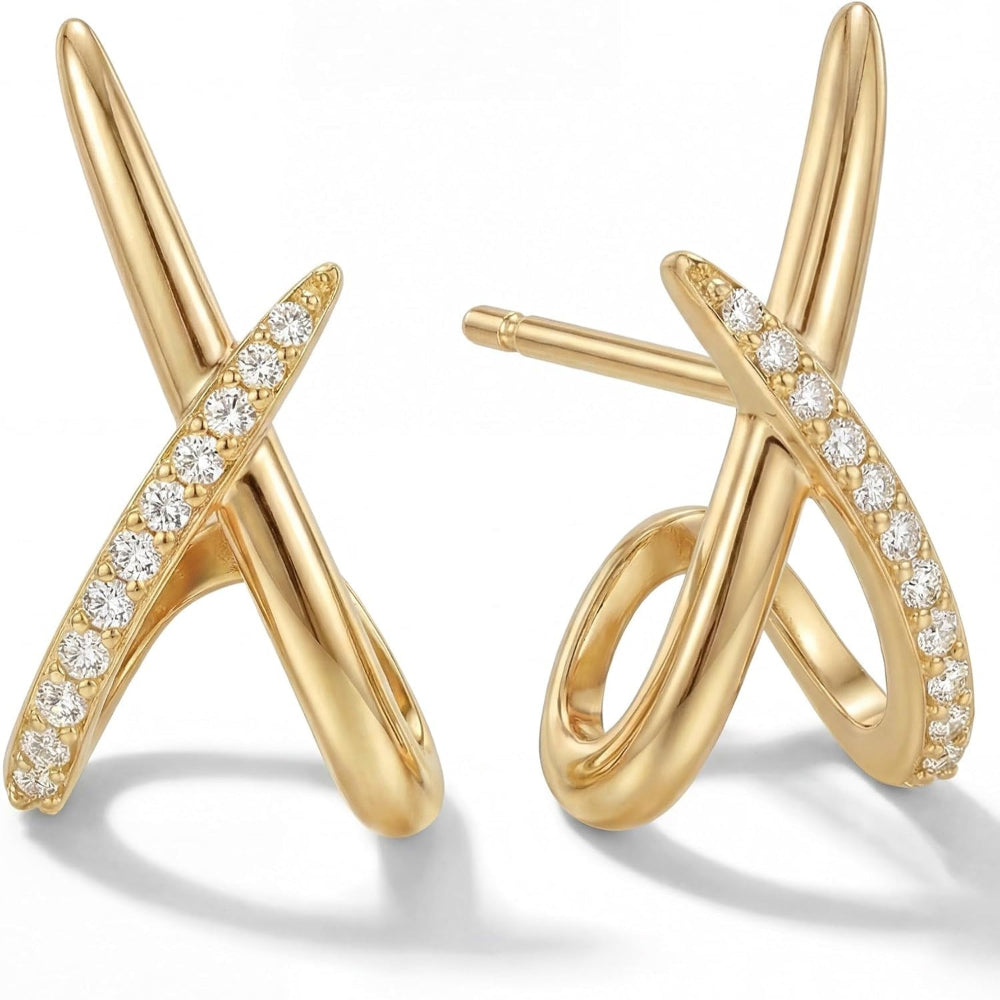 Gold-Tone Stud Earrings
