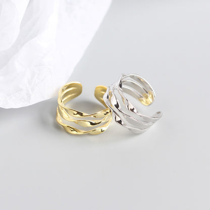 S925 Triple Line Open Ring