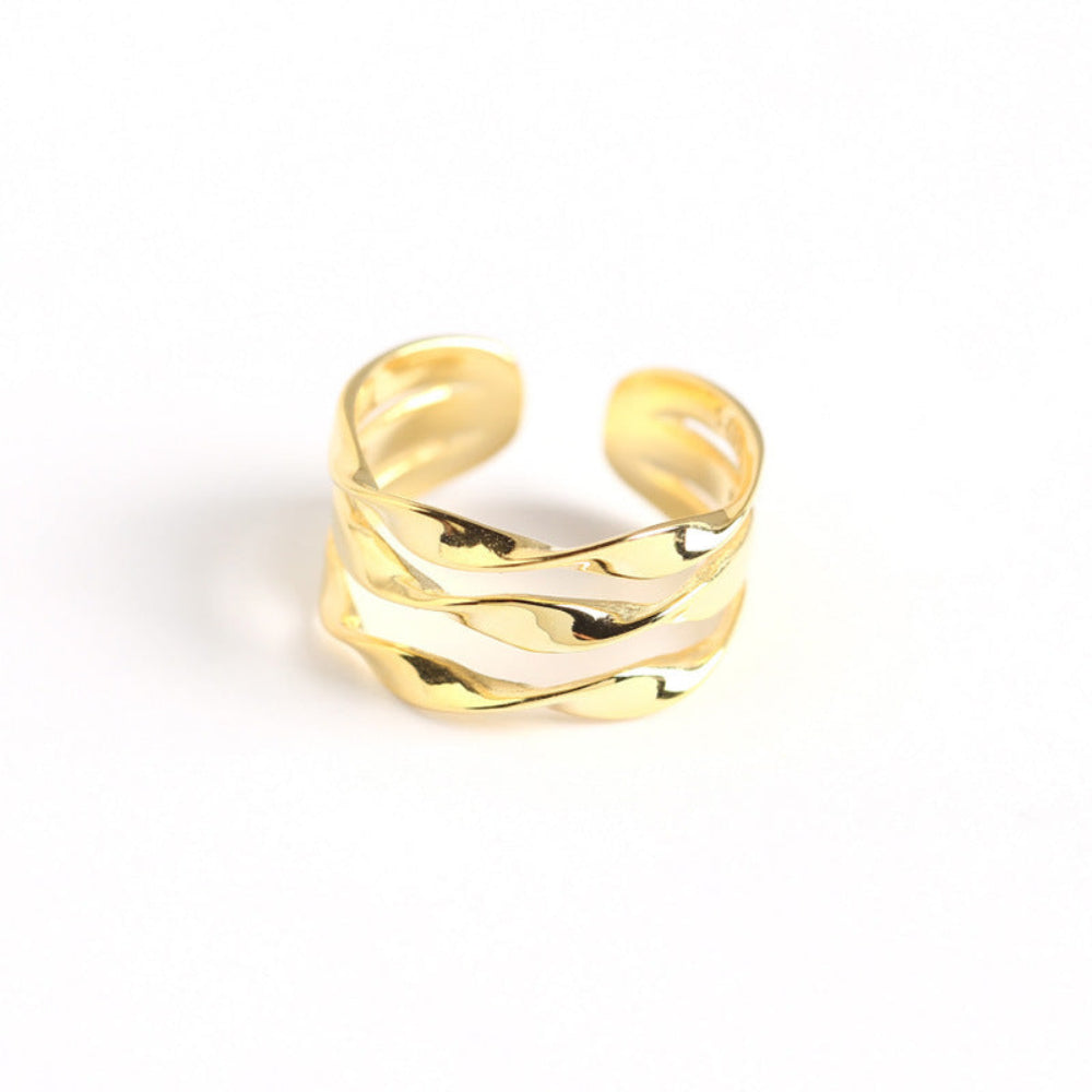 S925 Triple Line Open Ring