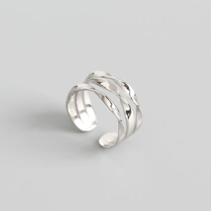 S925 Triple Line Open Ring