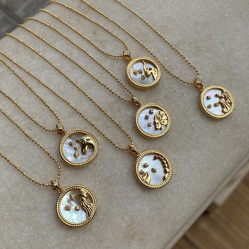 Gold Plated Constellation Shell Necklace