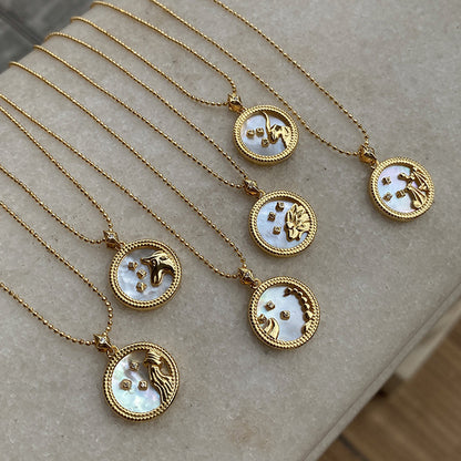 Gold Plated Constellation Shell Necklace