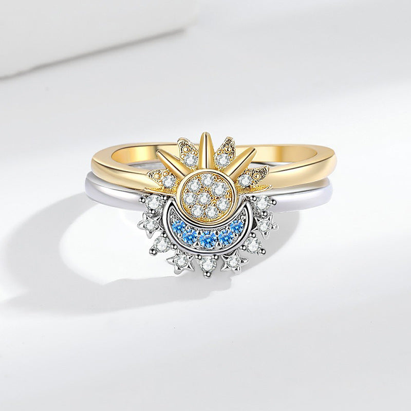 Sun Moon Couple Ring