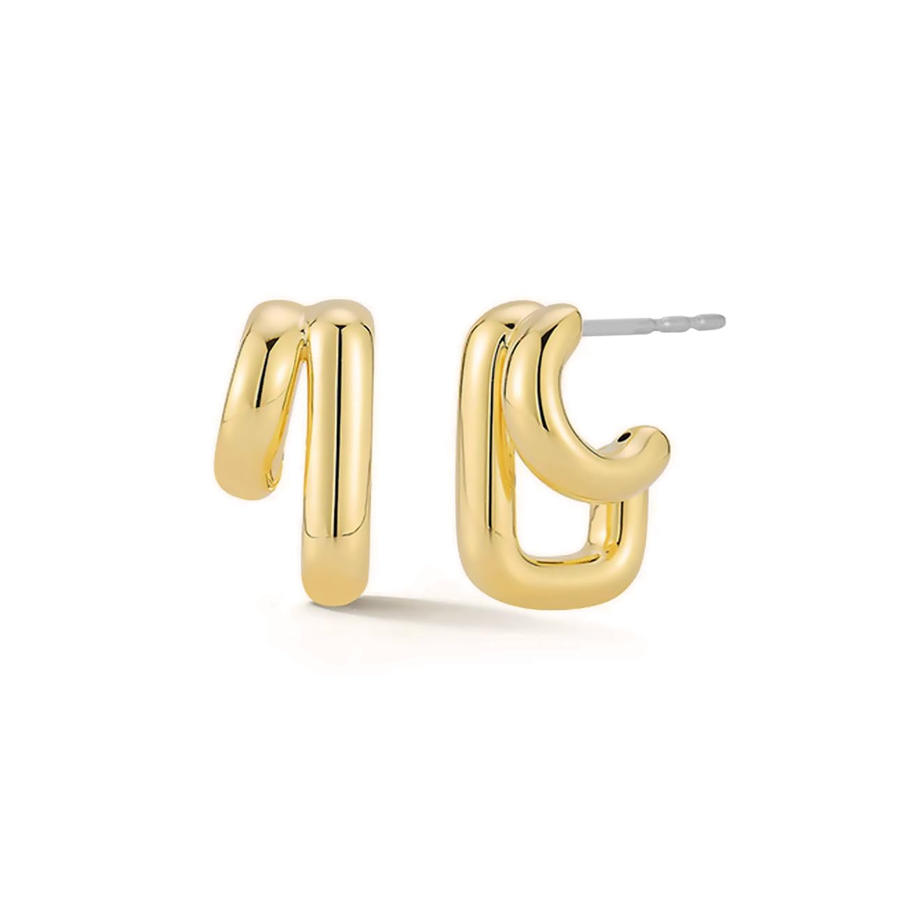 Gold-Tone Hoop Earrings