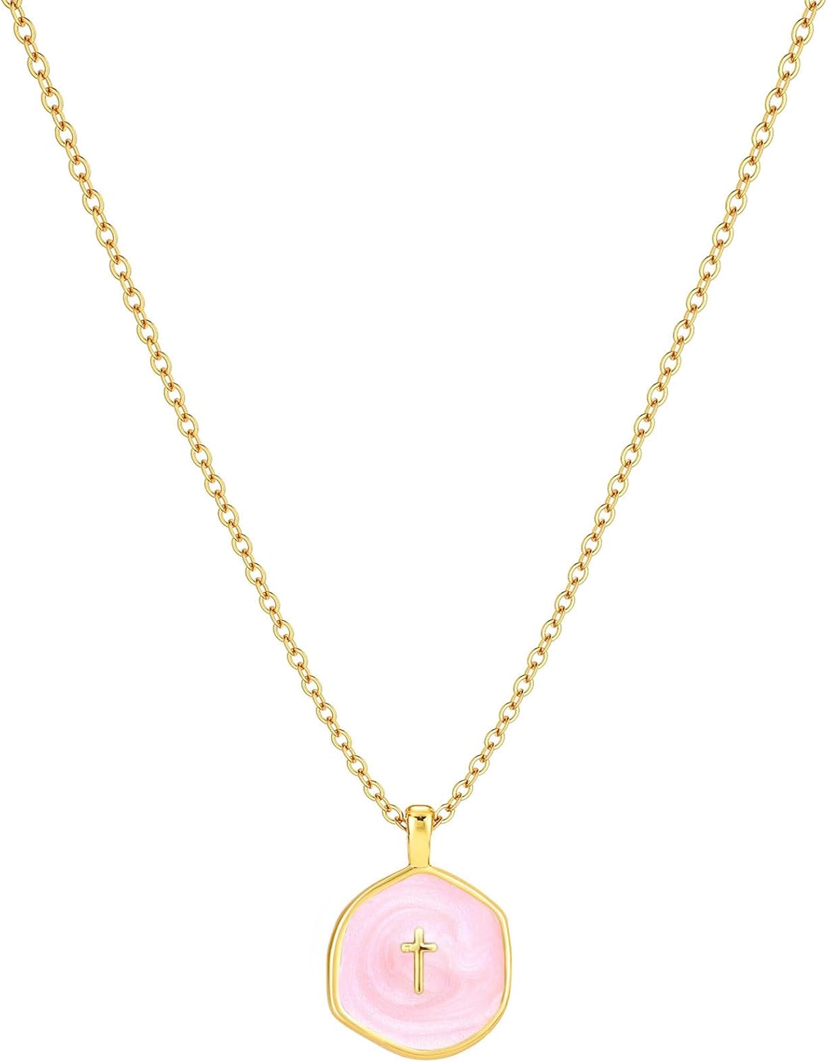 14K Gold Plated Cross Pendant Necklace