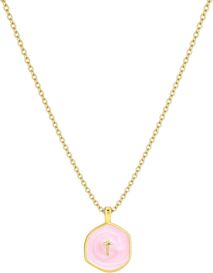 14K Gold Plated Cross Pendant Necklace