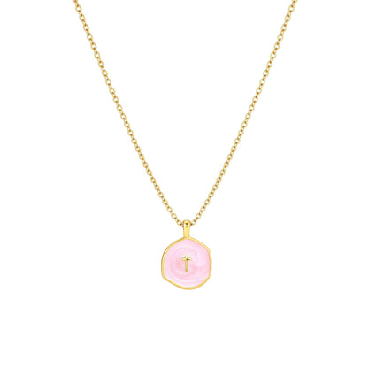 14K Gold Plated Cross Pendant Necklace