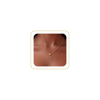 Gold-Tone Silver-Tone CZ Necklace