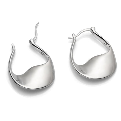Silver-Tone Chunky Hoop Earrings