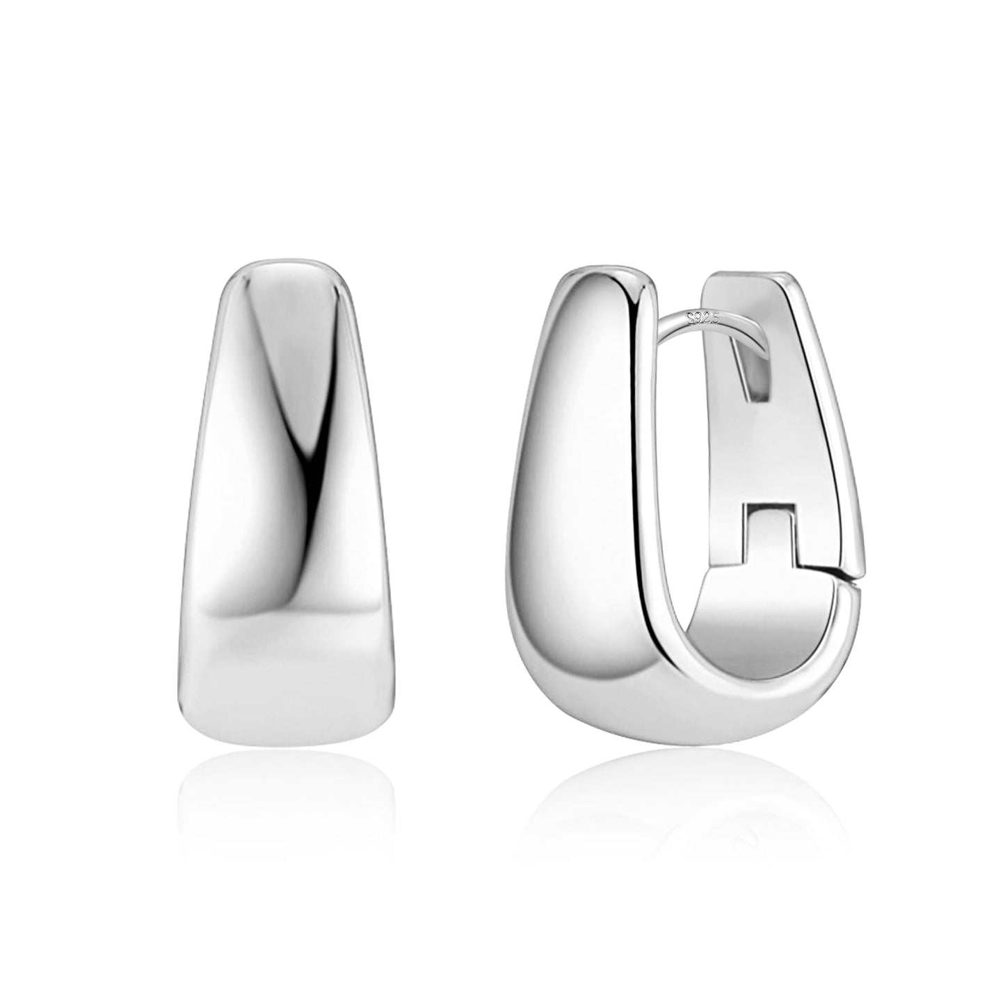 Gold-Tone Silver-Tone Chunky Earrings