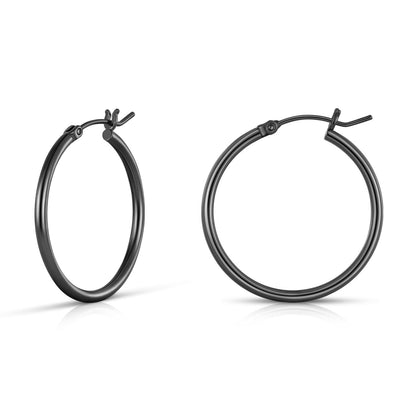 Gold Hoop Earrings for Women 14K Real Gold Plated Hoops with 925 Sterling Silver Post