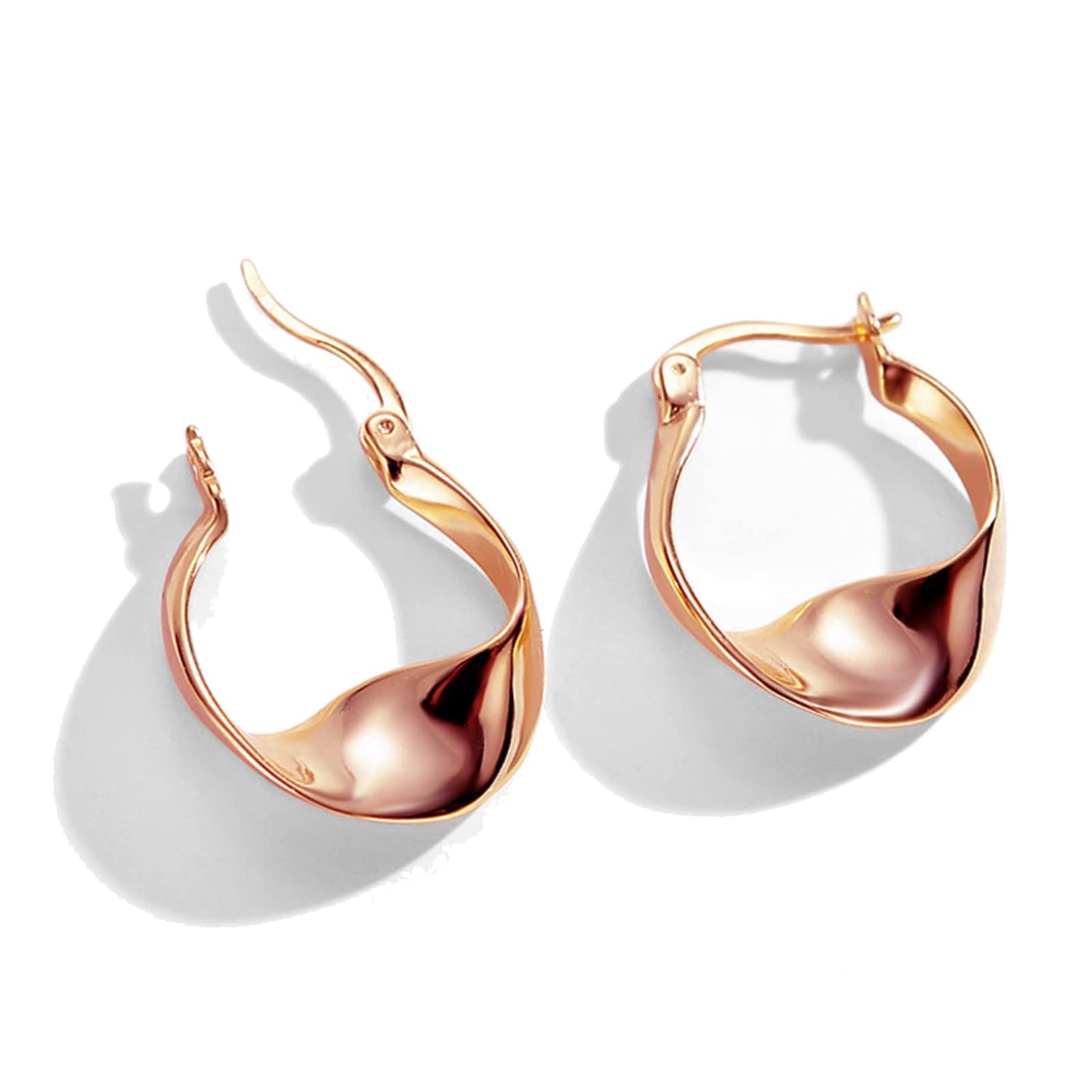 Silver-Tone Chunky Hoop Earrings