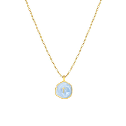 14K Gold Plated Cross Pendant Necklace