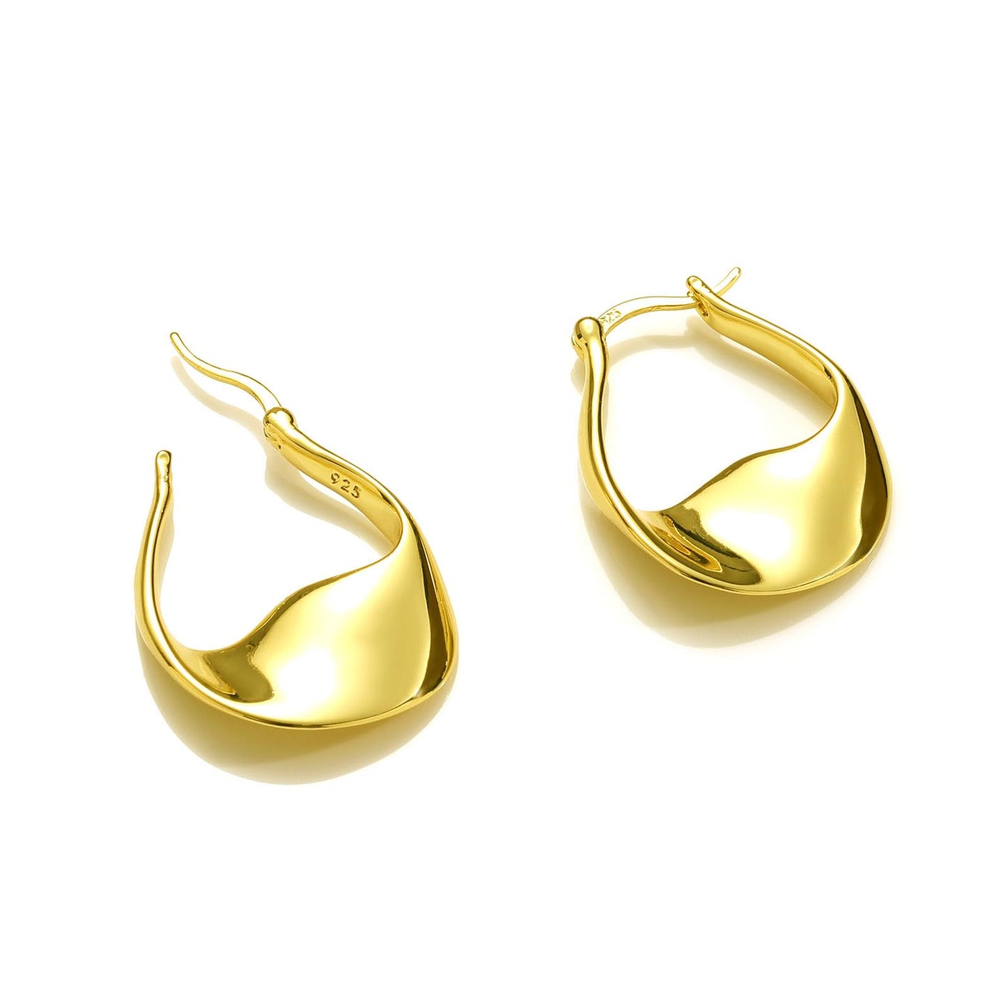 Silver-Tone Chunky Hoop Earrings