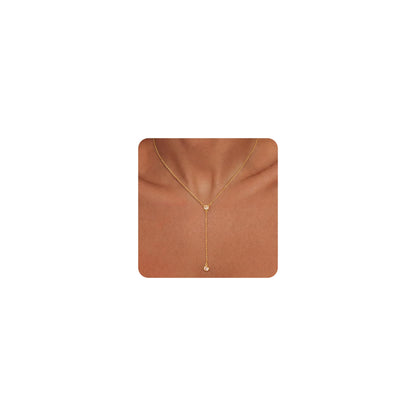 Gold-Tone Silver-Tone CZ Necklace